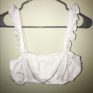 WHITE CROP TANK TOP - ME to WE (M)